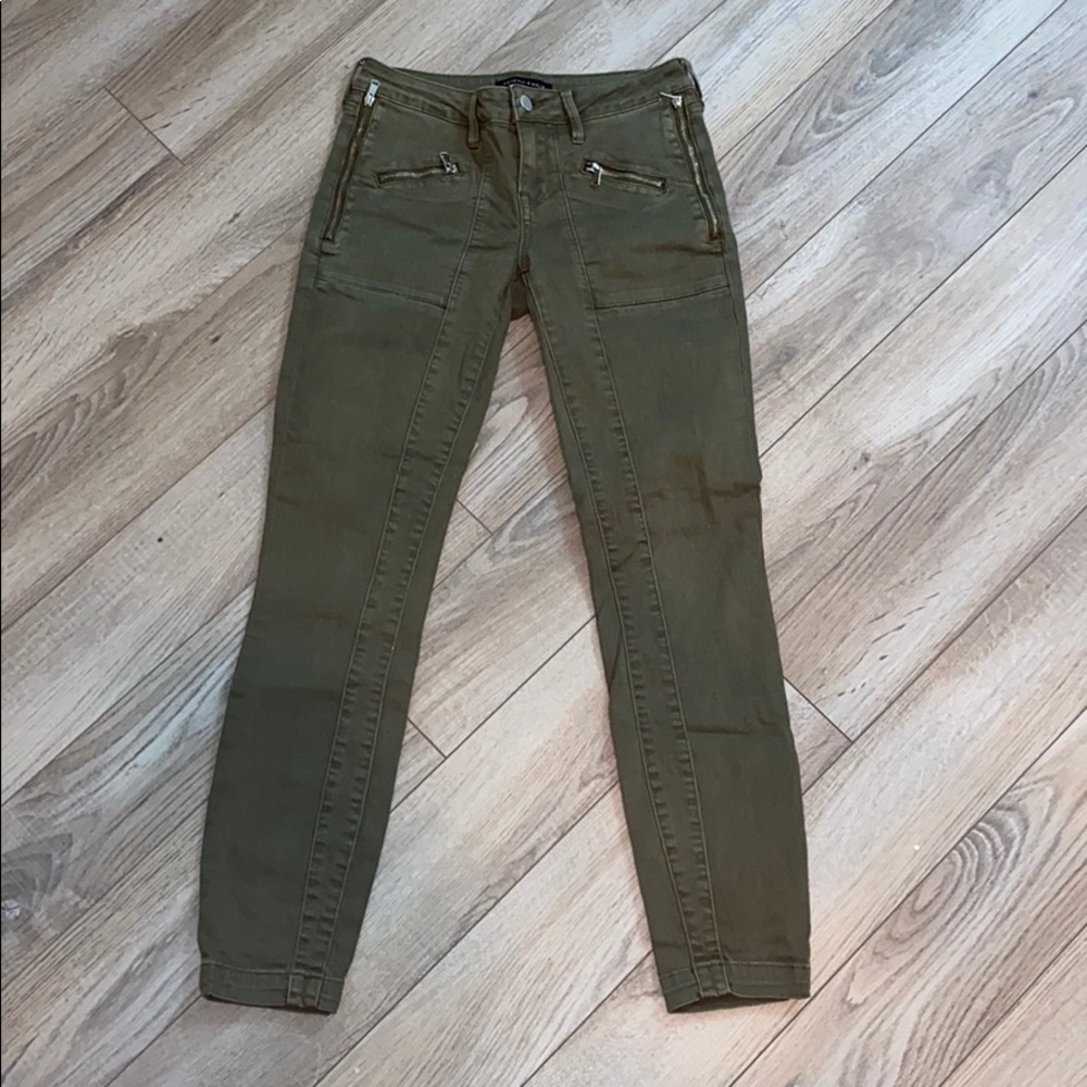 kendall and kylie army green jeans